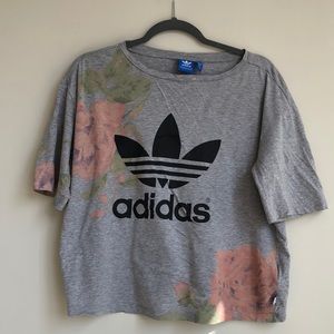 Floral adidas crop